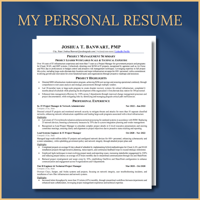 My PM Resume