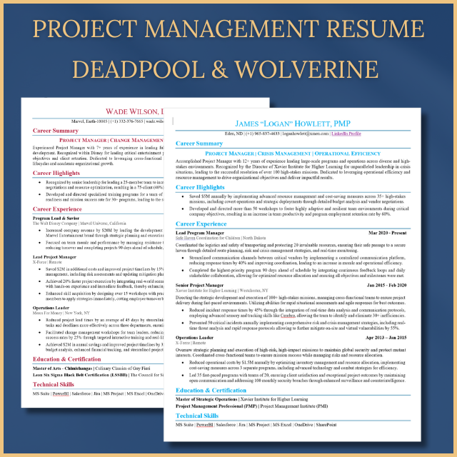 Deadpool & Wolverine PM Resume